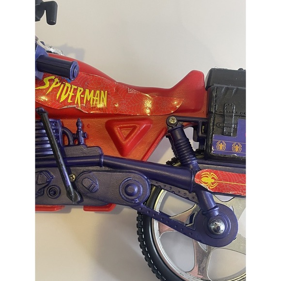 Spiderman‎ Motorcycle Vintage Toy 2000 Marvel With Gun - Picture 5 of 16